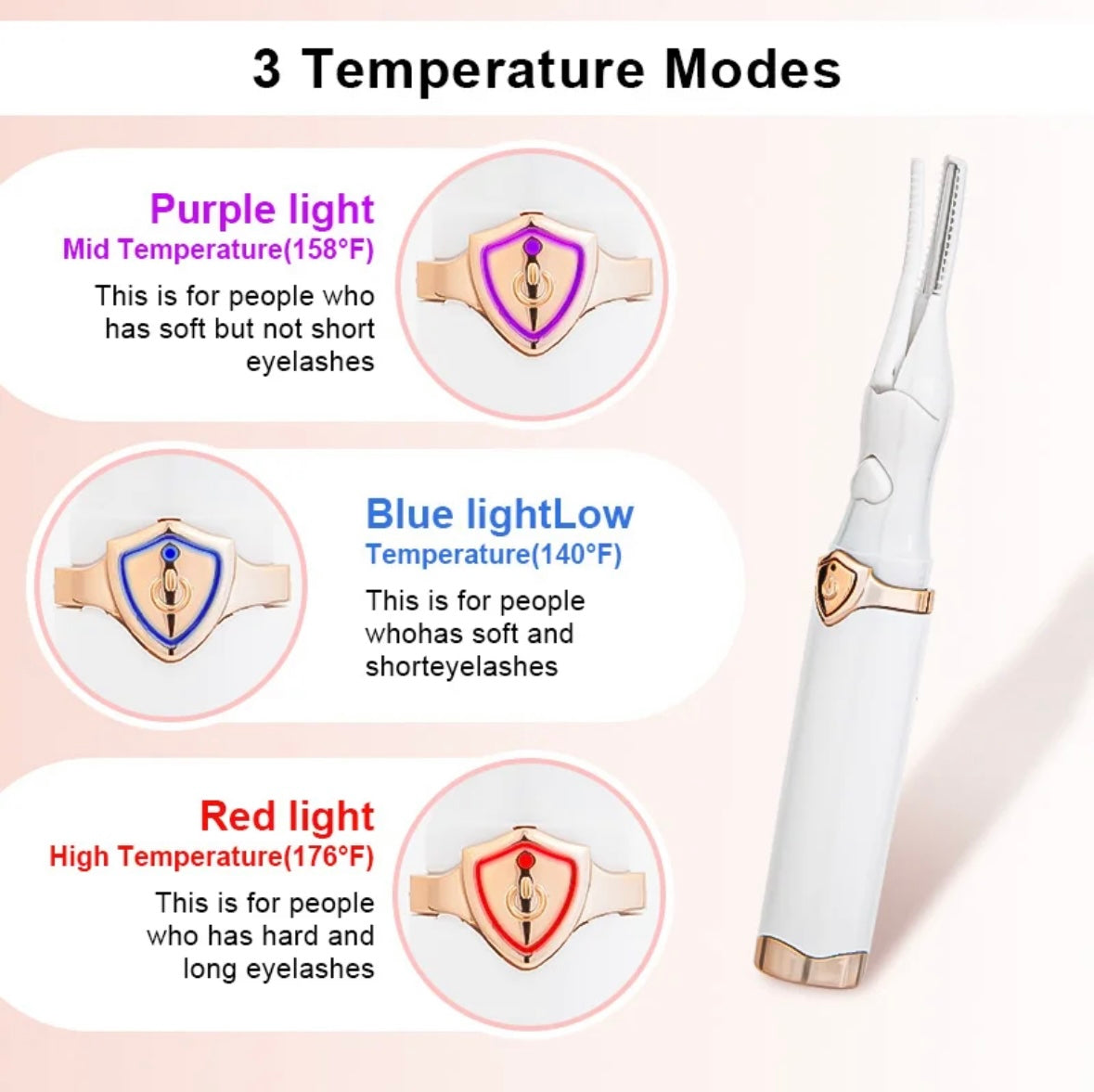 Heated, Long Lasting Lash Curler