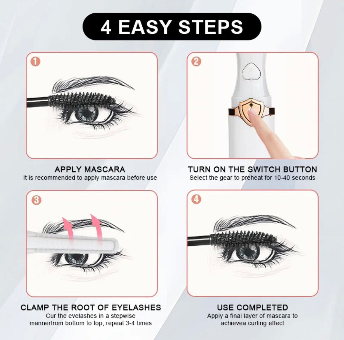 Heated, Long Lasting Lash Curler